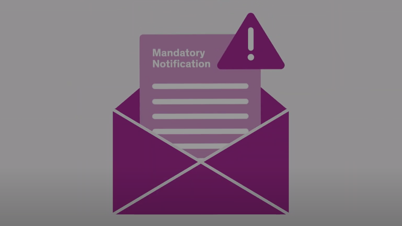 Make a mandatory notification