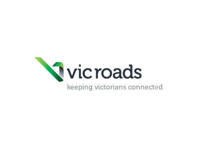 A green V next to the words 'vic roads'