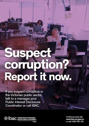 Suspect corruption? Report it now.